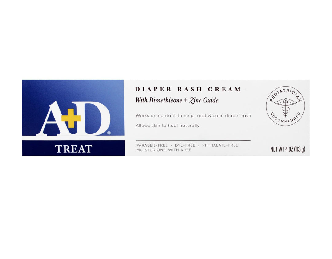 Diaper Rash Cream, Dimethicone Zinc Oxide Cream, 4 oz (113 g) (Pack of 4)