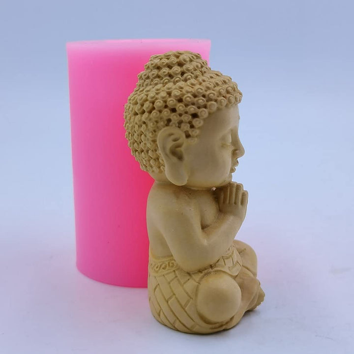 Upgraded Version New Buddha Candle Mold Scented Wax Mould Handmade Silicone Molds for Resin Gypsum Crafts Decorations Making