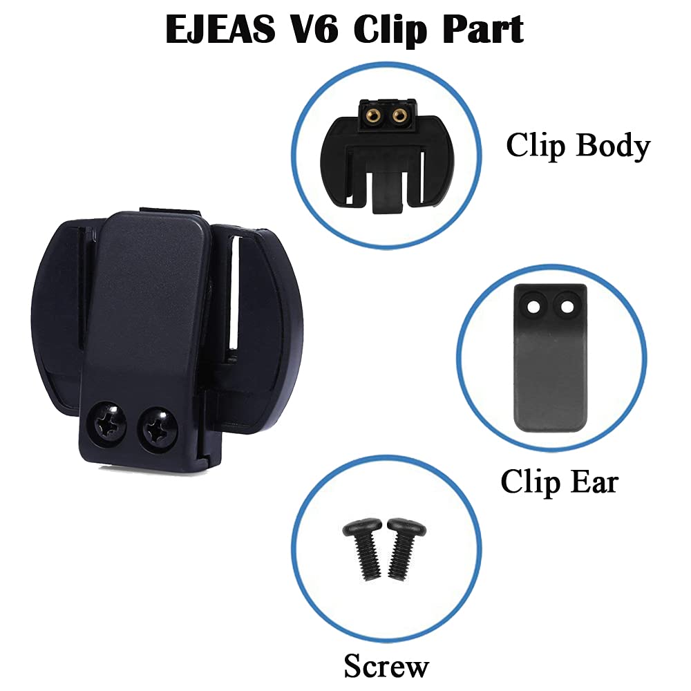 Motorcycle Intercom Accessories for V6/V4,Microphone Headphone Clip for Motorcycle BT Bluetooth Intercom