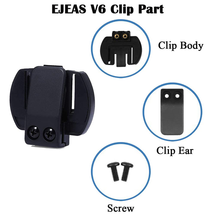 Motorcycle Intercom Accessories for V6/V4,Microphone Headphone Clip for Motorcycle BT Bluetooth Intercom