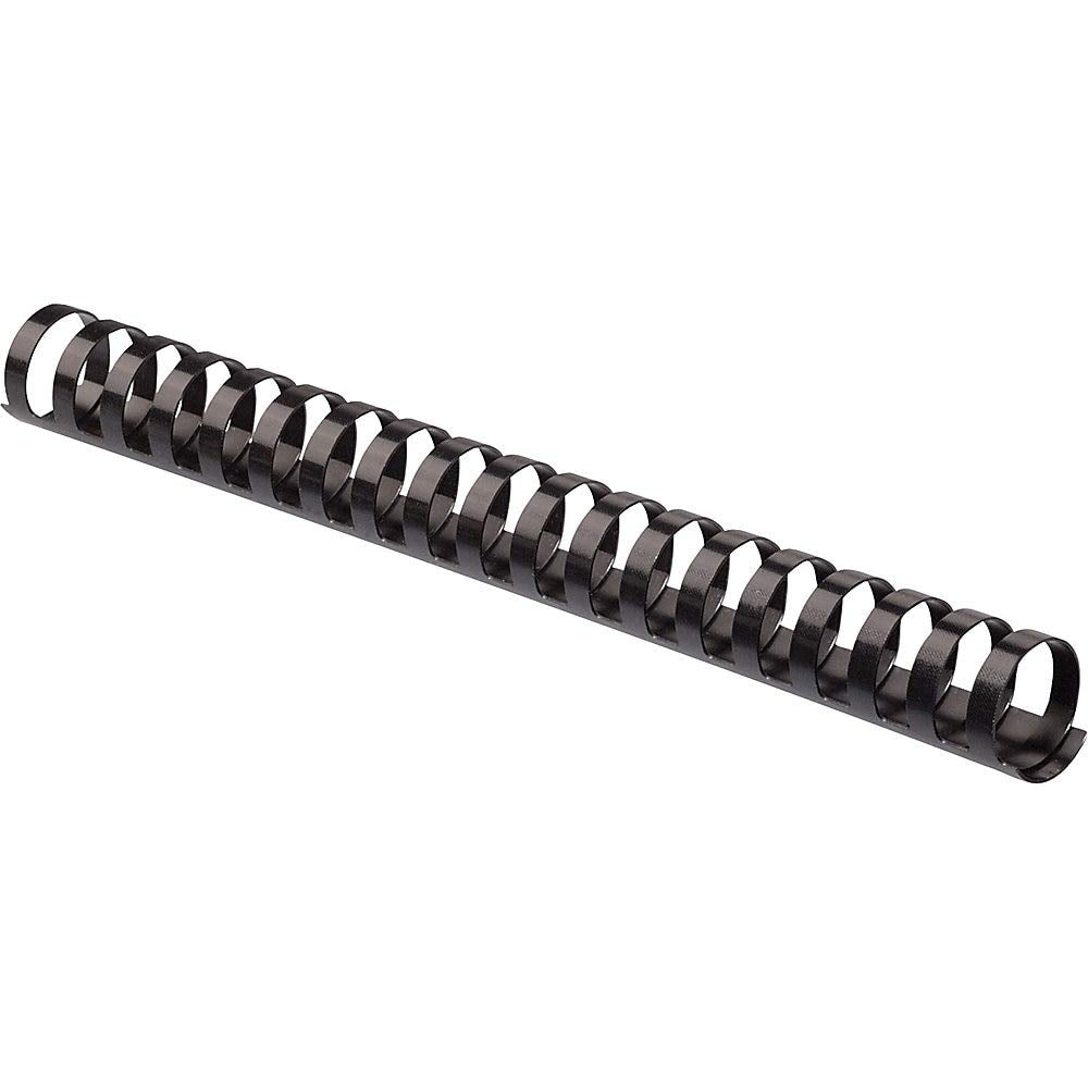 Plastic Comb Bindings, 1 Inch, 200-Sheet Capacity, Black, 10 per Pack (52383)
