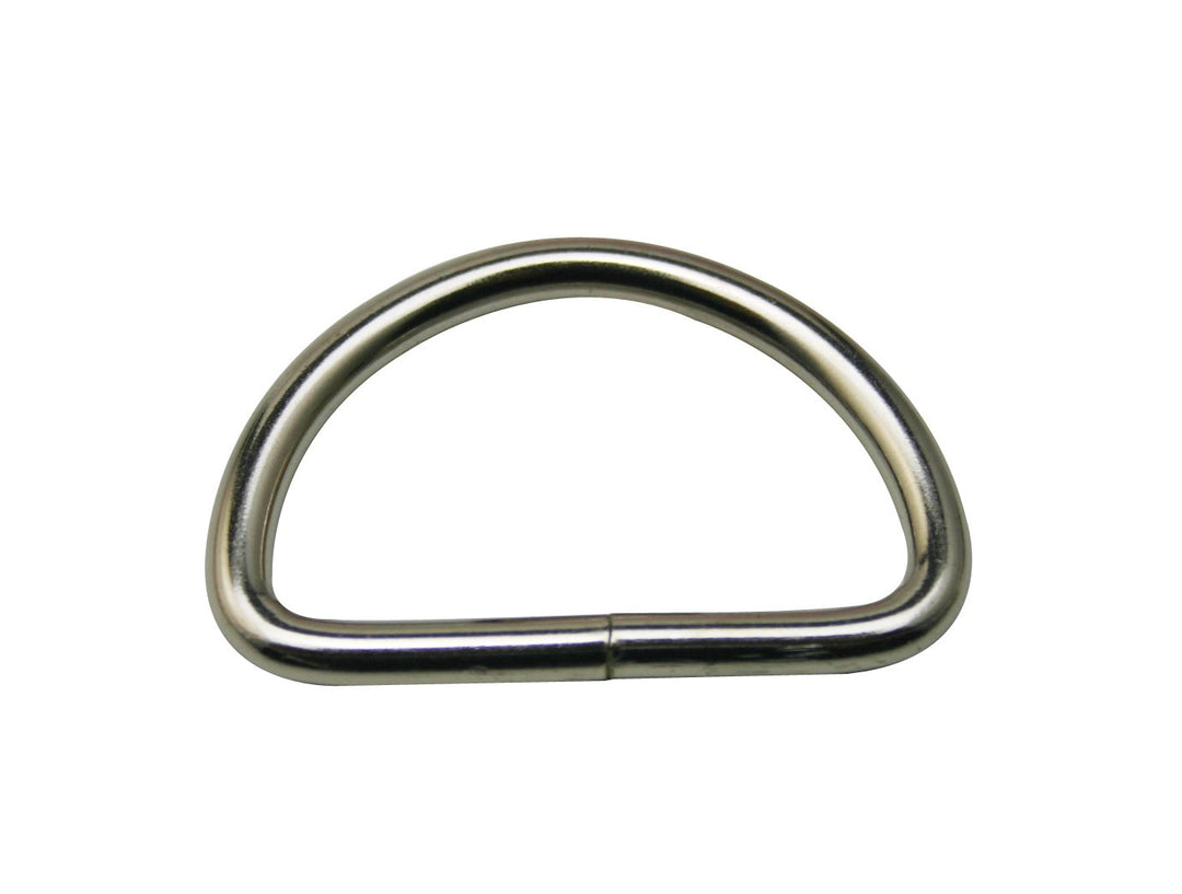 Metal Silvery 1.5 Inches Inside Diameter D Ring For Belt Buckles Handbag Accesseries(Pack Of 25)