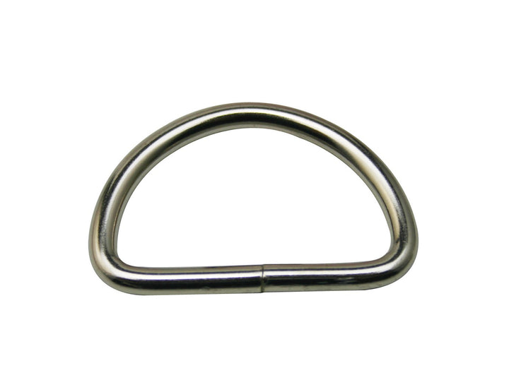 Metal Silvery 1.5 Inches Inside Diameter D Ring For Belt Buckles Handbag Accesseries(Pack Of 25)
