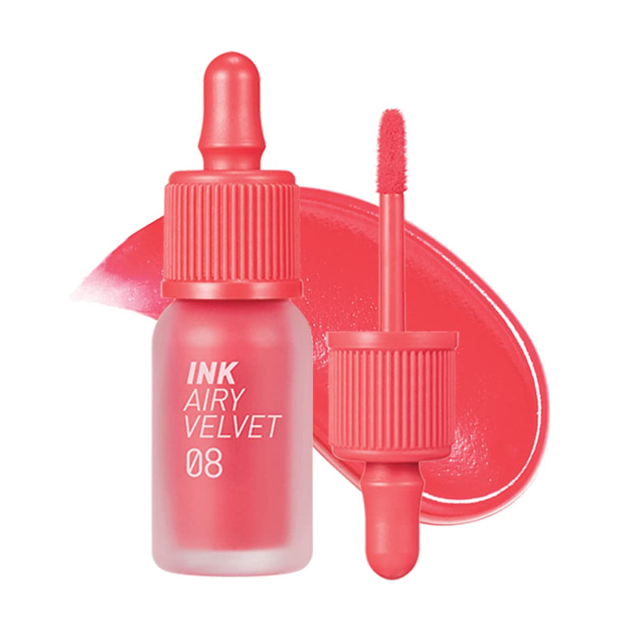 Ink Airy Velvet Lip Tint, Liquid Lip (0.14 fl oz, 008 PRETTY ORANGE PINK)