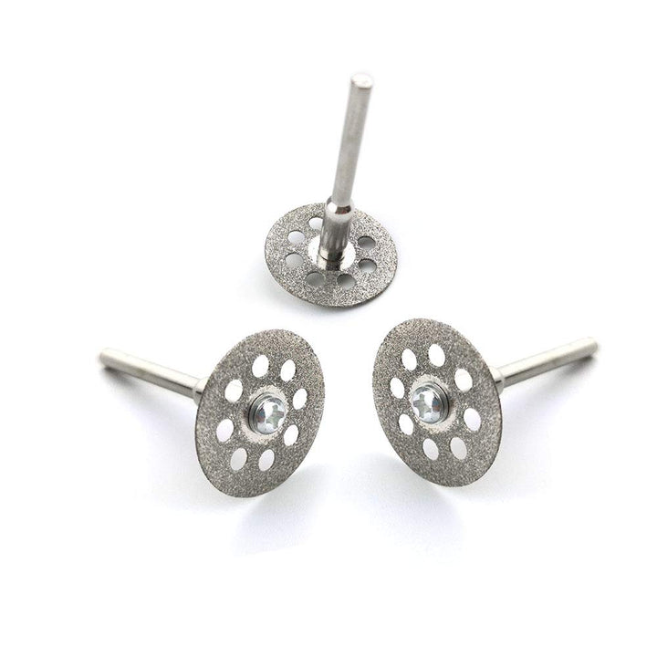 40 Pcs Diamond Cutting Wheel Kit (25mm/22mm/18mm/16mm Each 10), with 8pcs 3mm Mandrel and 2pcs Cross Screwdriver for Rotary Tool Cutting Gem Stones, Glass, Ceramics