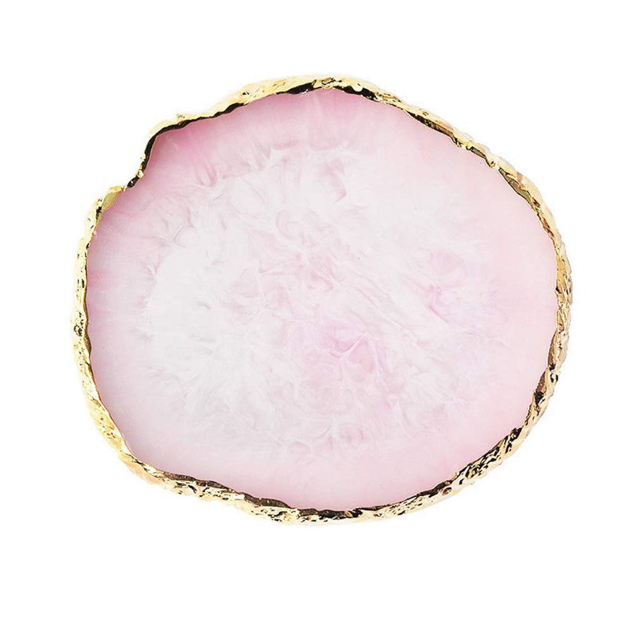 1 Pack Natural Resin Agate Phnom Penh Nail Glue Palette Crystal Edge Shooting Props Toning Works Display Board Tool (Light pink)