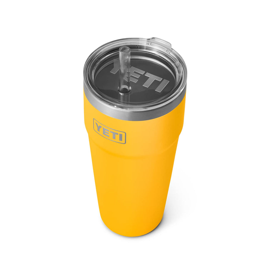 Rambler 26 oz Straw Cup, Vacuum Insulated, Stainless Steel with Straw Lid, Alpine Yellow