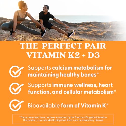 Doctor's Best Natural Vitamin K2 MK-7 Plus D3, Supports Tissue, Artery, & Bone Health, Non-GMO, Gluten Free, Soy Free, Vegetarian 60 Veggie Caps