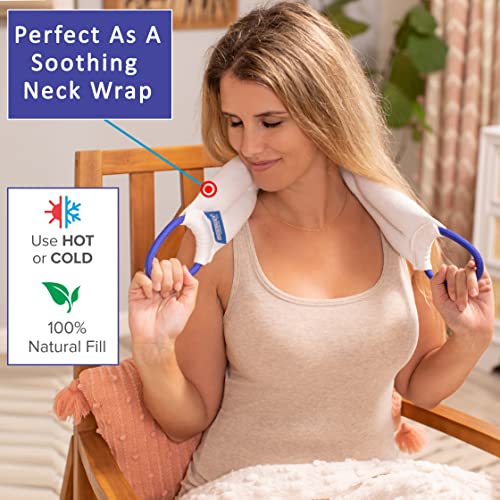 Bed Buddy 2 Pack Heat Pad and Cooling Neck Wrap - Microwave Heating Pad for Sore Muscles - Cold Wrap Pack for Aches and Pain, The Original Bed Buddy