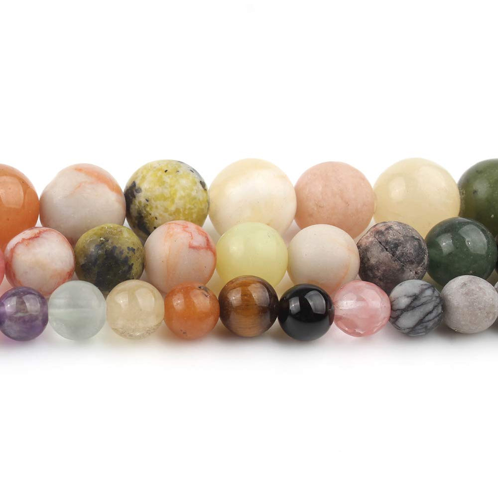 8mm Mixed Stone Beads Round Loose Beads Natural Stone Beads for Jewelry Making