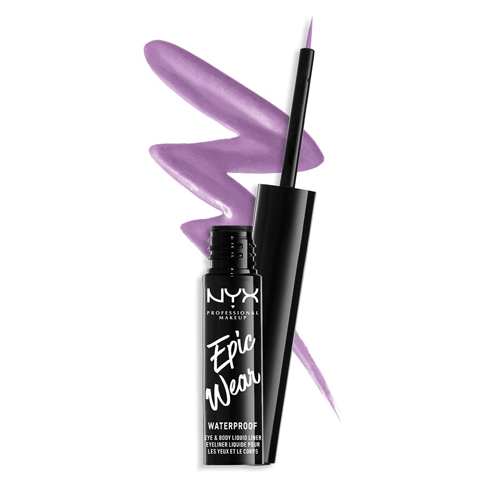 PROFESSIONAL MAKEUP Epic Wear Liquid Liner, Long-Lasting Waterproof Matte Eyeliner - Lilac