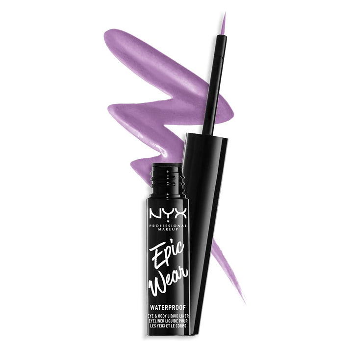 PROFESSIONAL MAKEUP Epic Wear Liquid Liner, Long-Lasting Waterproof Matte Eyeliner - Lilac