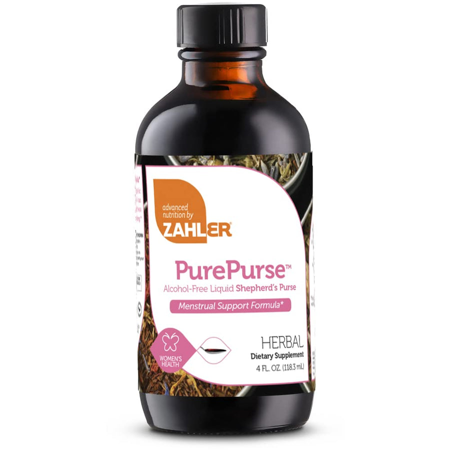 PurePurse, Liquid Sheperd’S Purse which Helps Reduce staining, All Natural Liquid Menstrual Support Formula, Certified Kosher,4oz