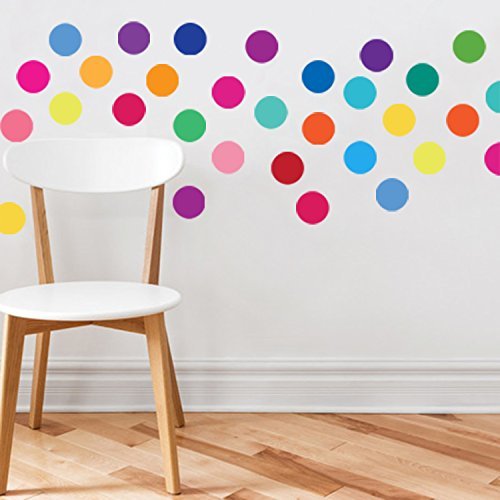 Wall Stickers for Bedroom Living Room, Polka Dot Wall Decals for Kids Boys and Girls, Multicolor 2inch (60 Circles)