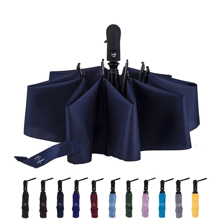 Travel Inverted Automatic Umbrella – Reverse Windproof Golf Compact Lightweight Car Umbrellas for Men & Women