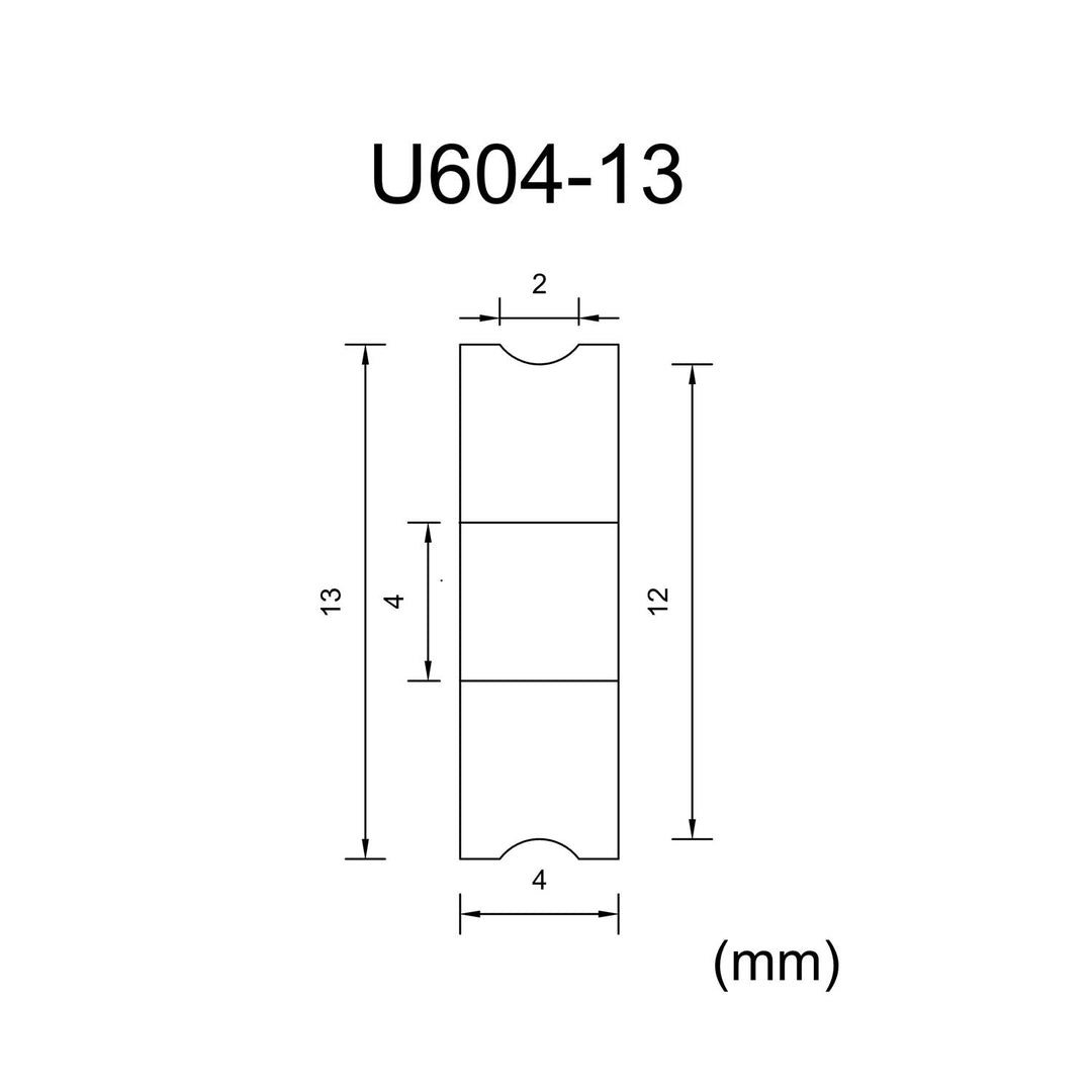 3D Printer MK8 U604/13 4x13x4mm U-Shaped Bearing Extruder Round Wheel Gear Walking Guide Rail Bearings Fitting Pulley