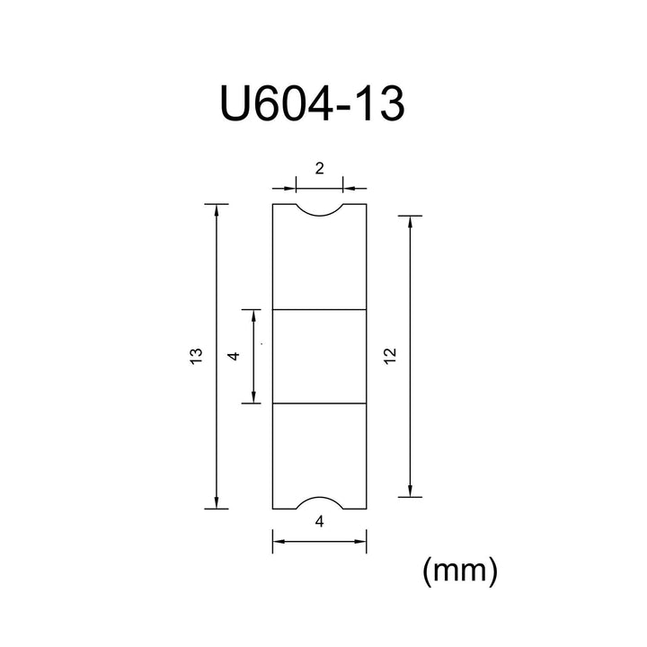 3D Printer MK8 U604/13 4x13x4mm U-Shaped Bearing Extruder Round Wheel Gear Walking Guide Rail Bearings Fitting Pulley