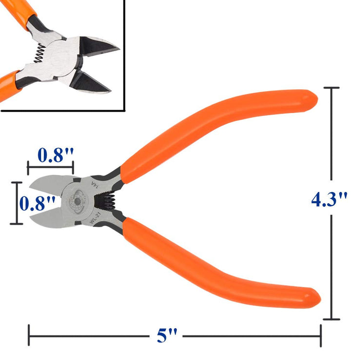 5 inch Side Cutter Professional Diagonal Cutting Pliers, Wire Cutters