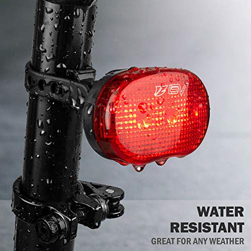 Bicycle Light Set Super Bright 5 LED Headlight, 3 LED Taillight, Quick-Release, Bike Lights for Night Riding