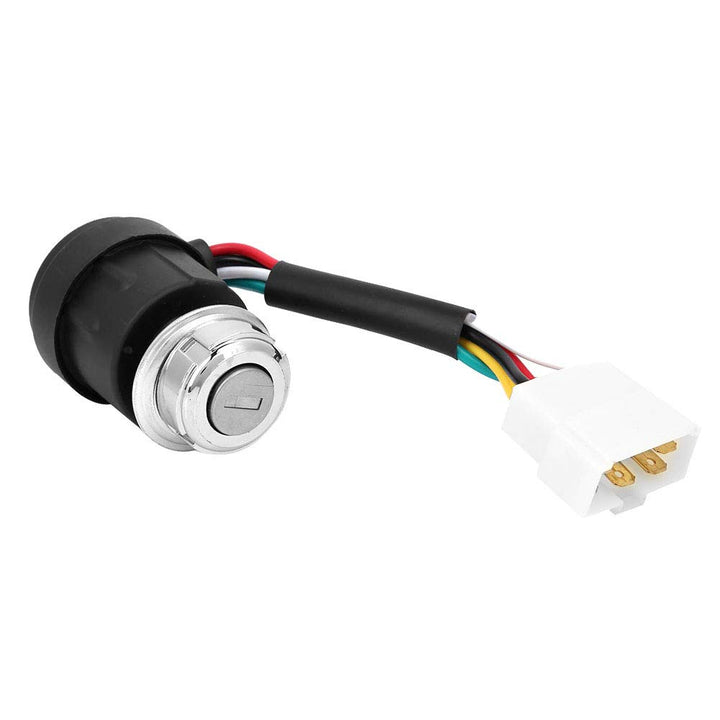 Ignition Starter Switch 5 Wire Base Ignition Key Switch Replaces Air-Cooled Tiller Electric Start Ignition Switch Electric Door Lock for 178F/186F Engine Tiller Start with 2 Keys