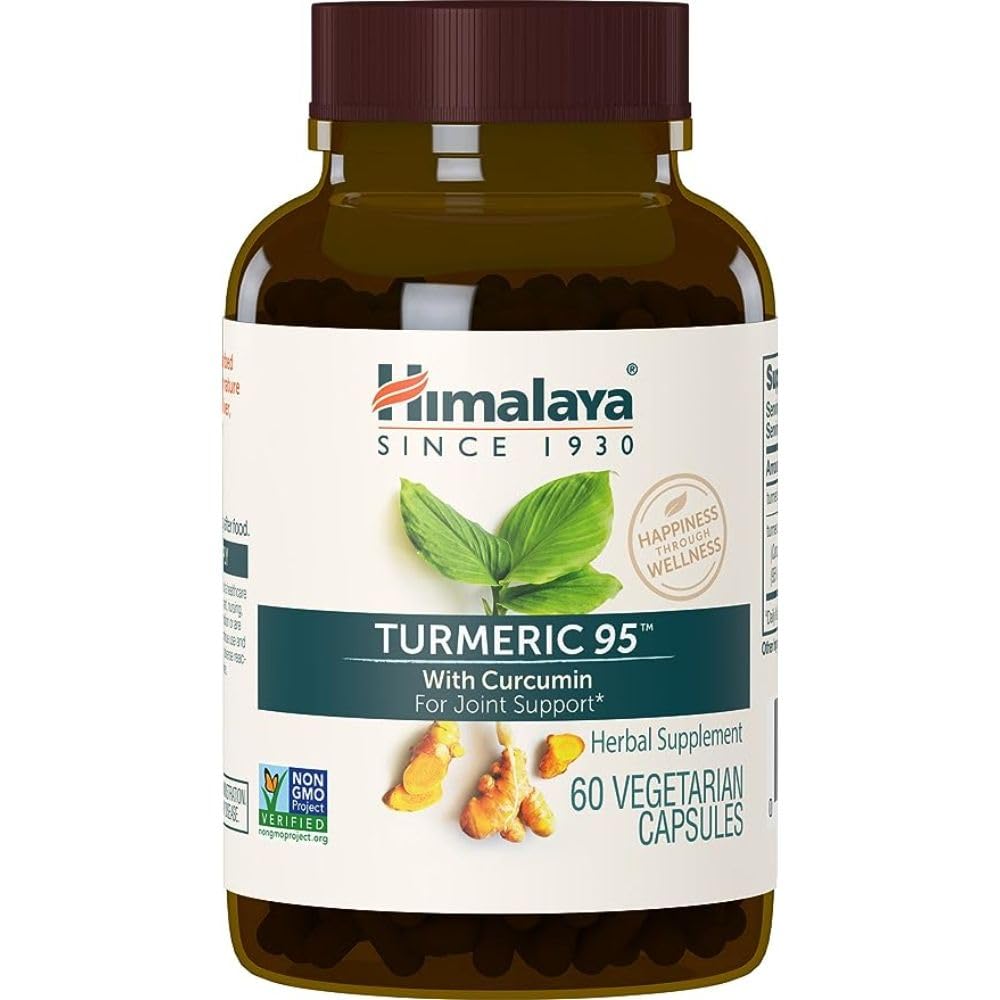 Turmeric 95 Supplement with Curcumin/Curcuminoids, Joint and Muscle Support, Optimum Flexibility and Mobility, 600 mg, Non-GMO, Vegan, Gluten Free, 60 Capsules, 60 Day Supply