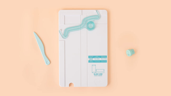 Card Punch Board- Slimline, Punches Papers Hole Punches Paper Punches Paper Craft Supplies Punches for Crafting Paper Punches for Card Making Punch and Score Board Scoring Tool