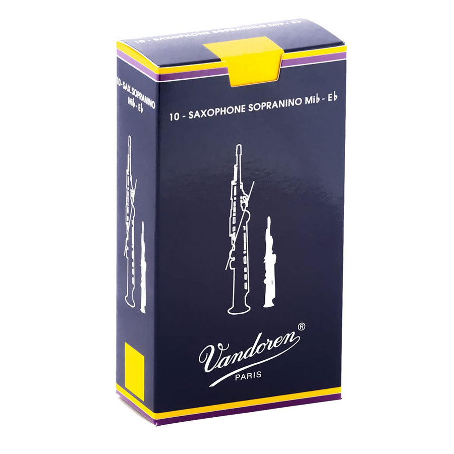 SR232 Sopranino Sax Traditional Reeds Strength 2; Box of 10,black