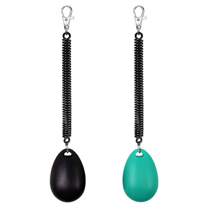 Dog Training Clicker with Wrist Strap Durable Lightweight Easy to Use, Pet Training Clicker for Cats Puppy Birds Horses. Perfect for Behavioral Training 2-Pack (Black and Water Lake Blue)