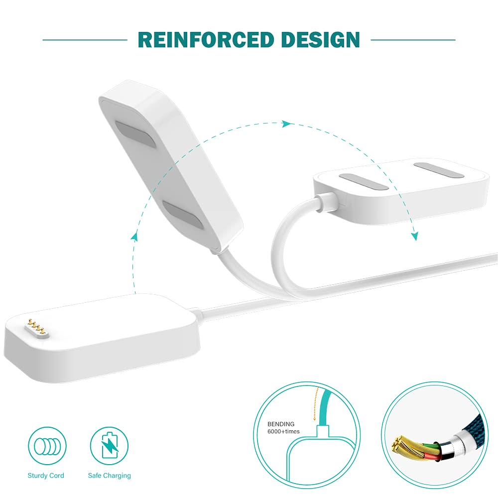 Charger Dock Compatible with Verizon Gizmo Watch 1 2 3 - Magnetic USB Charging Cable 1M - Kids Smartwatch Accessories