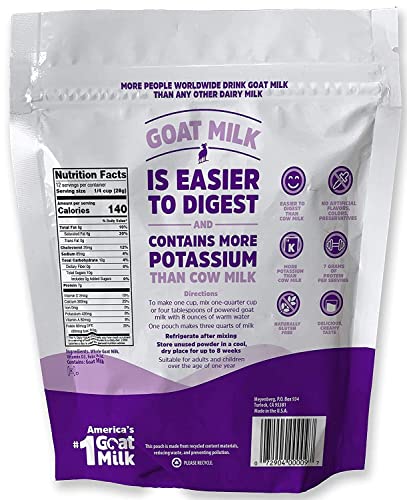 Whole Powdered Goat Milk, Gluten Free, Vitamin D, 12 Oz (Pack of 1)