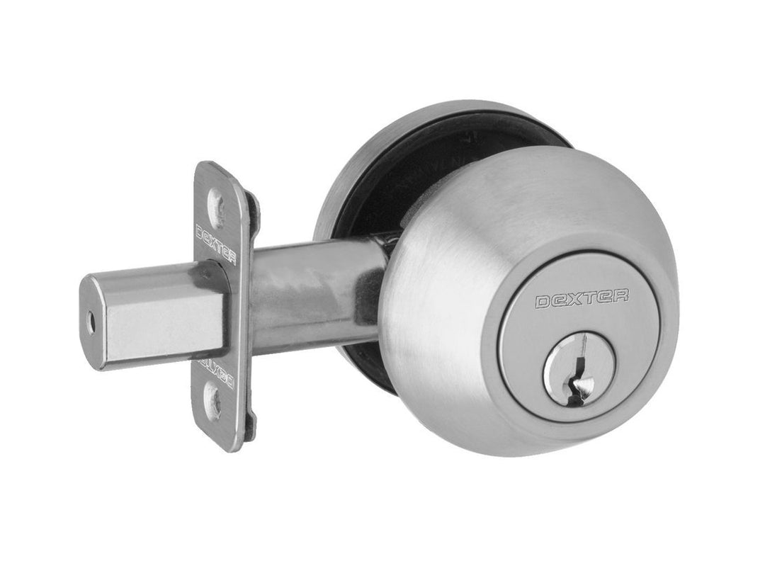Dexter by Schlage JD60630 Single-Cylinder Deadbolt, Satin Stainless Steel
