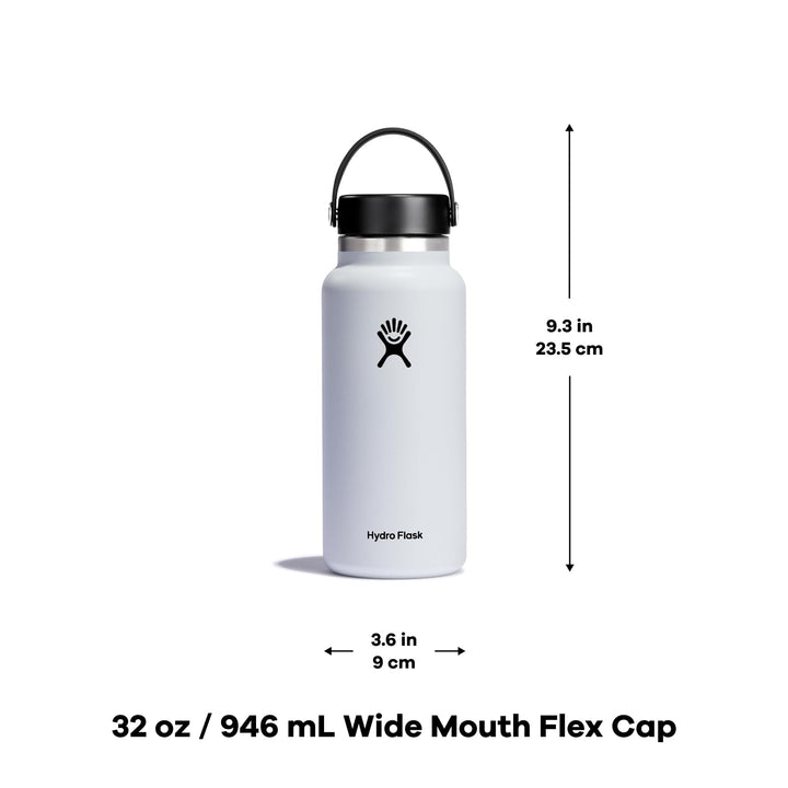 Wide Flex Cap White 32 Oz