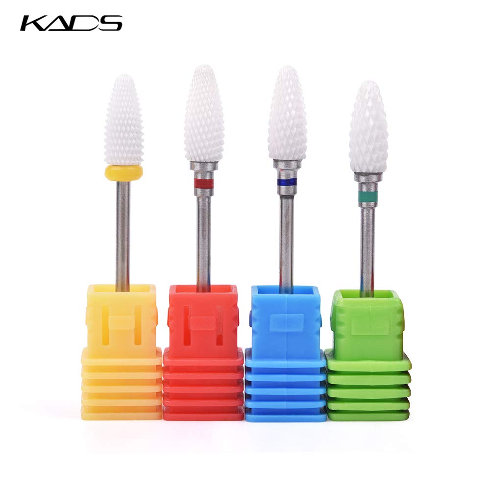 Professional Medium Flame Cuspidal Nail Drill Bit Polish Tools Ceramics Grinding Stone Head Electric Nail Drill Nail Art Machine