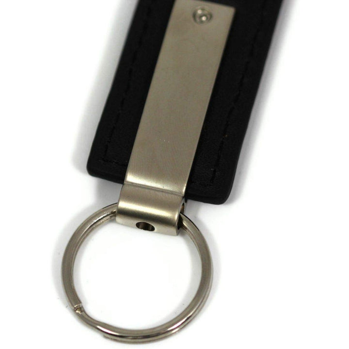 Au-TOMOTIVE GOLD Rectangular Leather Key Chain for Mustang (Black)