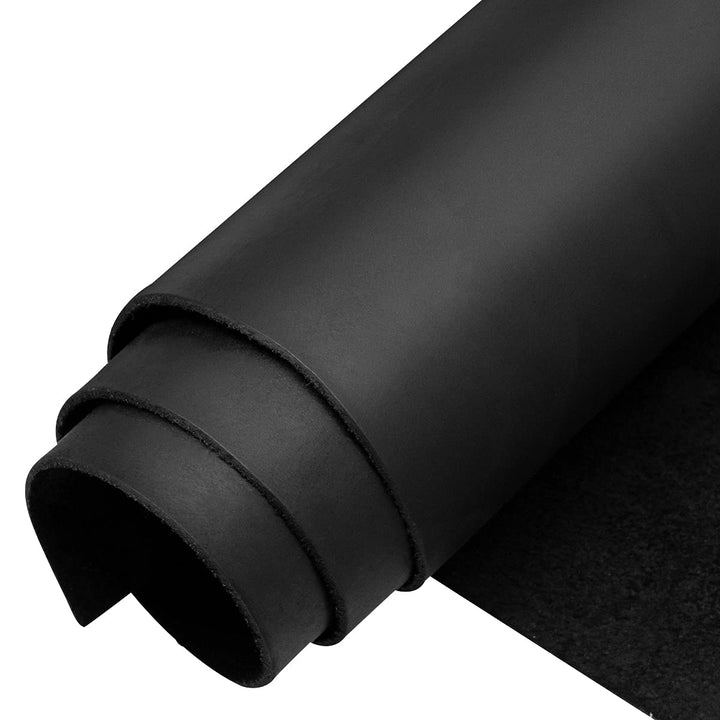 Black Leather Sheets for Crafts Tooling Leather Square 1.8-2.1mm Thick Full Grain Leather Pieces Genuine Cowhide Leather for Crafts Sewing Hobby Workshop 12x12