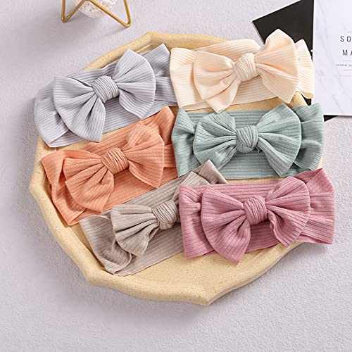 Baby Girls Headbands with Bows Handmade Hair Accessories Stretchy Hairbands for Newborn Infant Toddler Baby Essentials (Figure 10pcs)