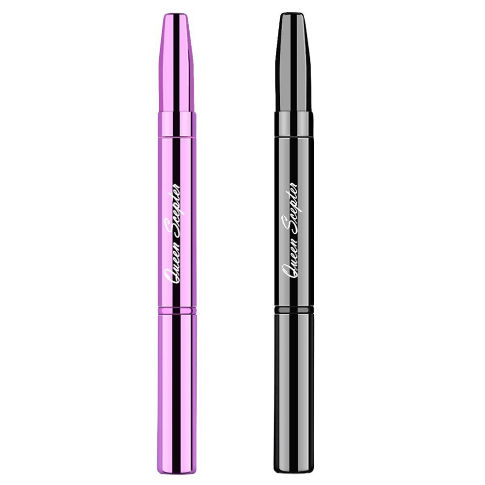 2 Pieces Retractable Eyebrow Lip Brush Soft Eyelash Makeup Brush Set With Cap Concealer Eyeliner Travel Cosmetic Brushes