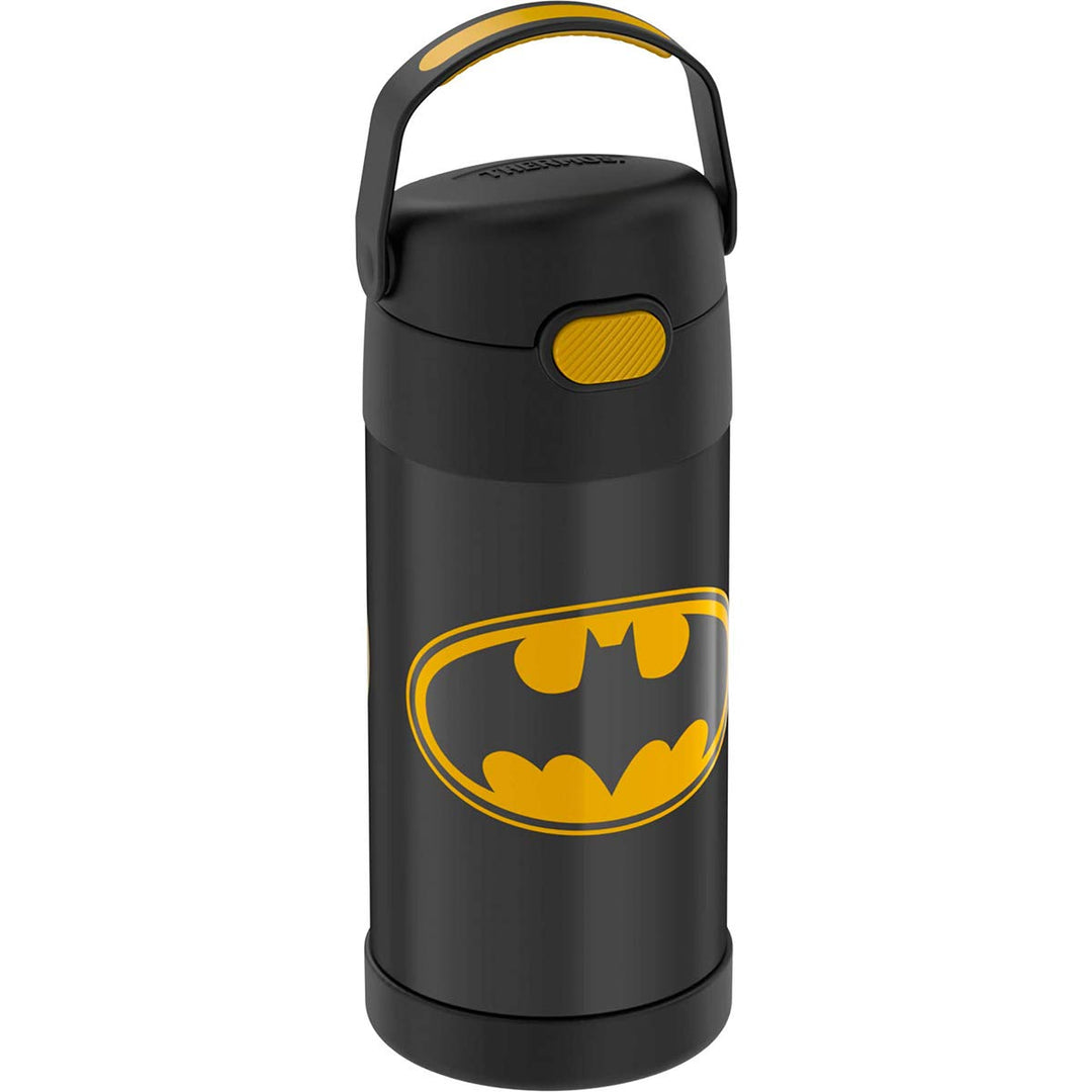 FUNTAINER 12 Ounce Stainless Steel Kids Bottle, Batman