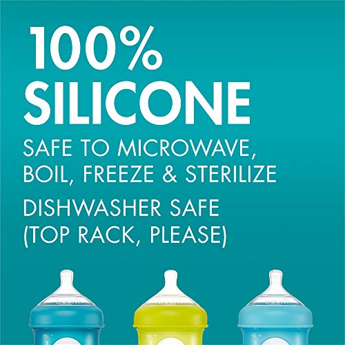 Nursh Silicone Baby Bottle Nipples - Bottle Nipples for Nursh Baby Bottles - Baby Bottle-Feeding Supplies - Medium Flow Baby Bottle Nipples - 3 Count