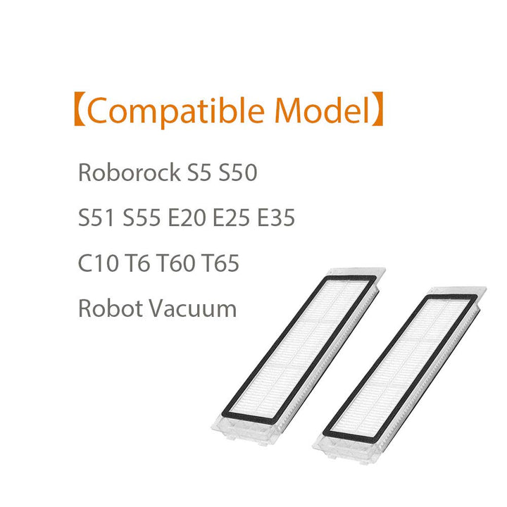 Filters Replacement for Roborock S5 E20 E25 E35 C10 S50 Xiaomi Mi Mijia Robot Vacuums,4-Pack