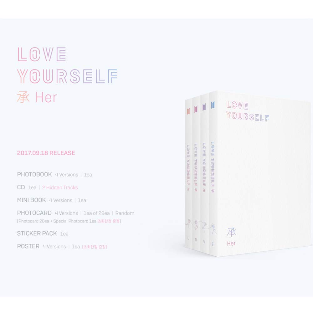 Bangtan Boys 5th Mini Album Love Yourself 'HER' (Incl. One Random Acrylic Photocard) (Ver V)