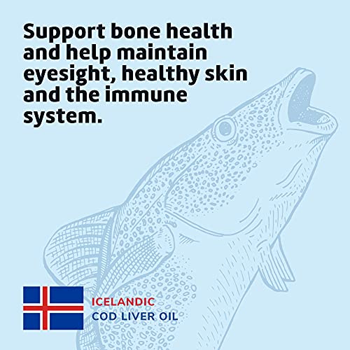 Cod Liver Oil Liquid - Pure Wild-Caught Icelandic Fish Oil 4 FL OZ (118 mL)