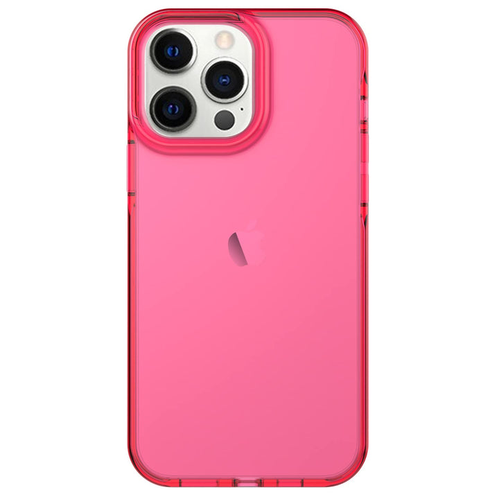 Shockproof Clear Design for iPhone 13 Pro Max Case, Certified 6.6ft Drop Protection, Raised Edges Protect Camera and Screen (Purple)