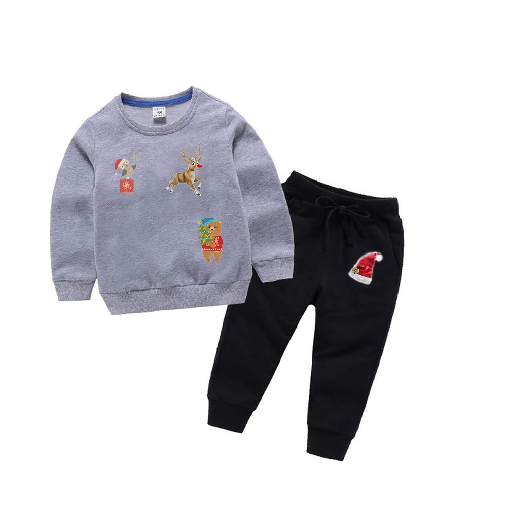 XMAS Patches Christmas Heat Transfer Iron on Appliques for Jackets T-Shirt Jeans Pillow Backpacks Clothes Decorations Sticker with Santa Claus Snowman Elk Animals Candies Trees Design 4PCS Party Favor