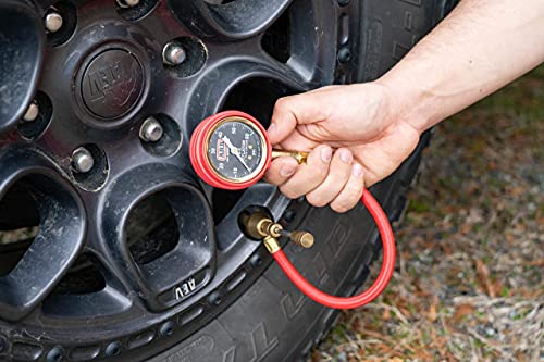 505 Deflator Kit 10-60 PSI Tire Pressure Gauge Rapid Air Down Offroad Kit With Recovery Gear Pouch (PSI)