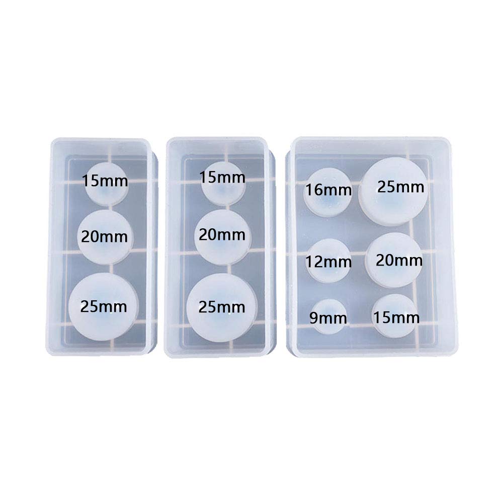 Silicone Ball Mold, 3pcs Resin Epoxy Mold, Universe Spheroid Moulds, Orbs Pendant Casting Molds for UV Resin Crafts, DIY Jewelry Making