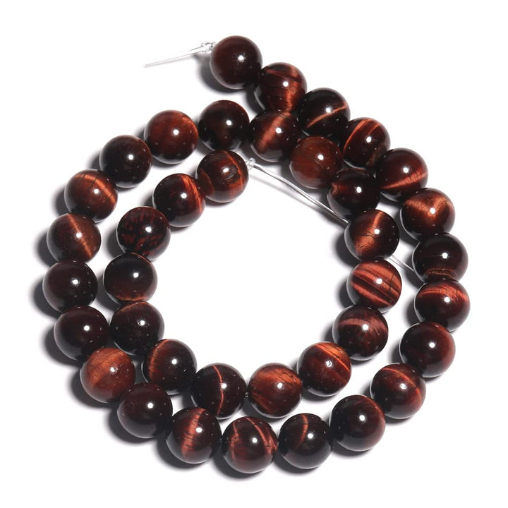 6mm Red Tiger Eye Gemstone Round Loose Beads Natural Stone Beads for Jewelry Making
