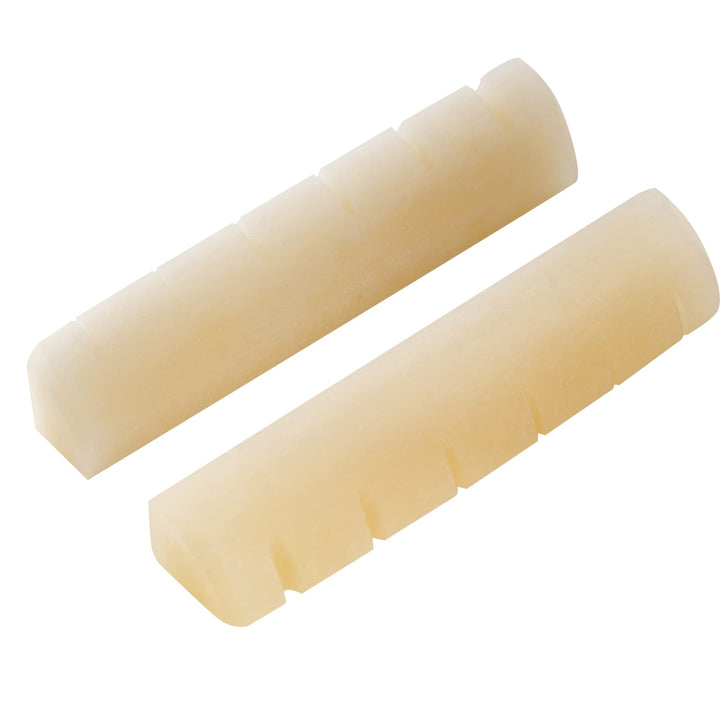 Pro 43.99mm Slotted Guitar Unbleached Bone Nut for 6 String Epiphone Les Paul Pre-2014 Electric/Acoustic Guitar (Set of 2)