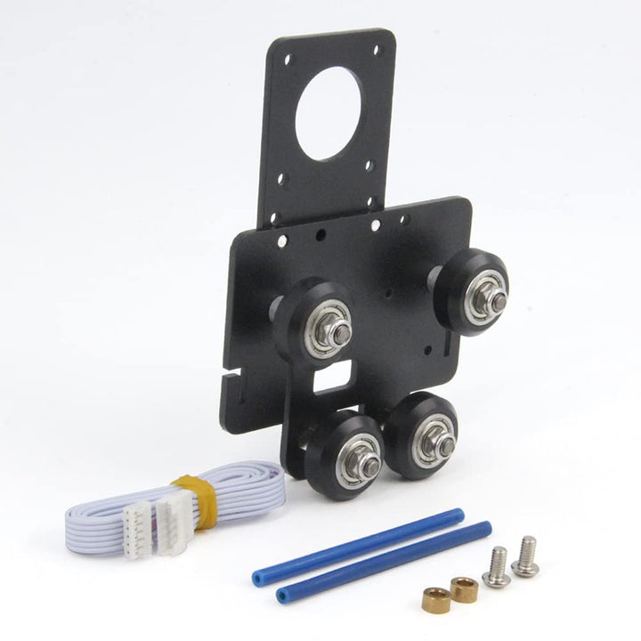 Upgrade Direct Drive Extruder Support Plate with 4pcs Pulleys Compatible with Dual and Single Gear,Easy Print Flexible Filament only for Ender5 Series 3D Printer (Upgrade Direct Plate)