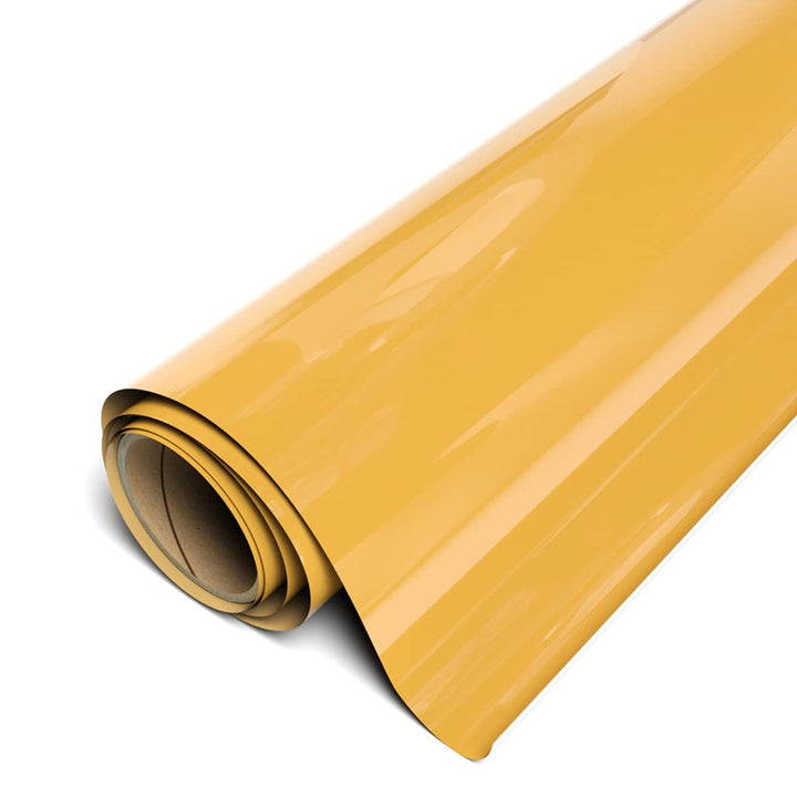 EasyWeed Heat Transfer Vinyl 11.8 x 5ft Roll (Mustard) - Compatible with , Cricut, Silhouette and Other Craft/Professional Cutters - CPSIA Certified